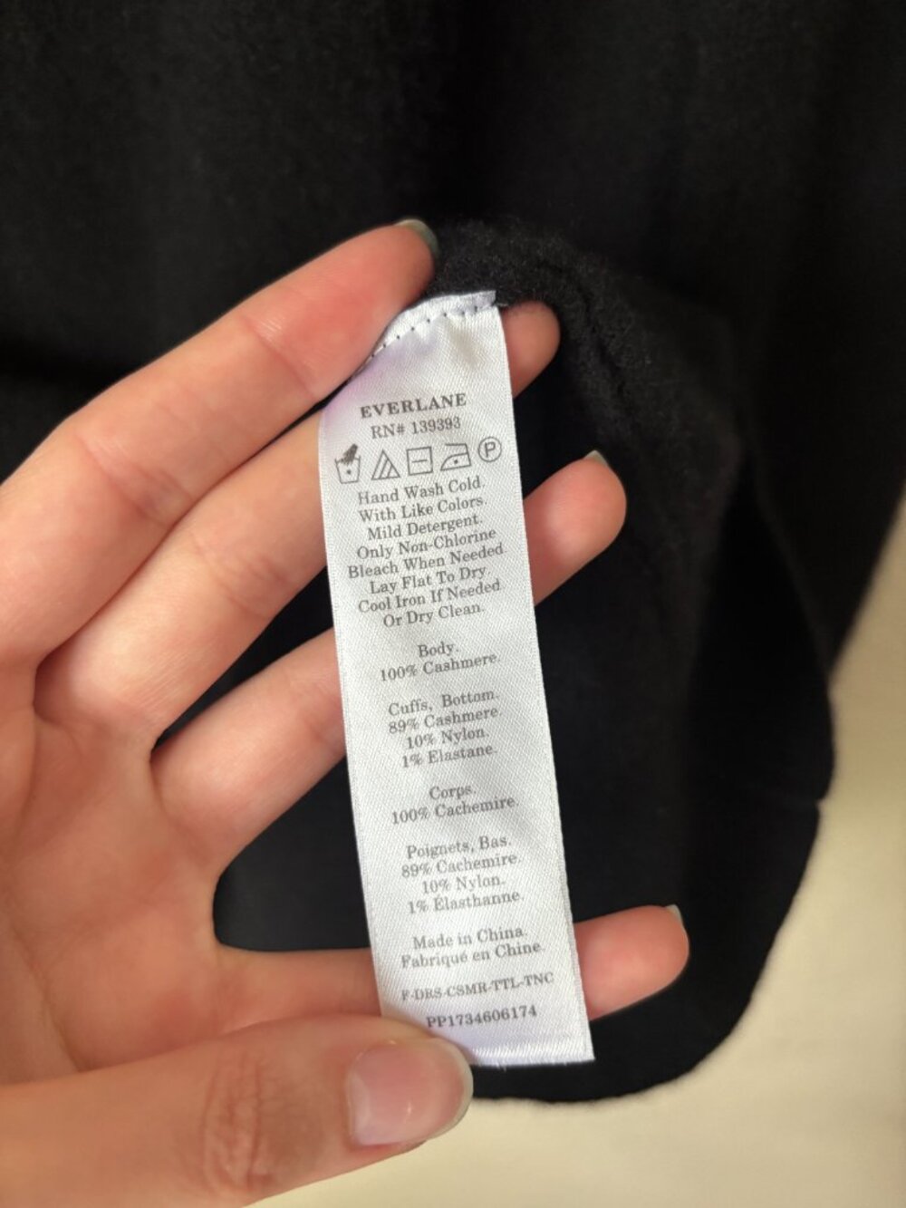 Everlane Cashmere Essential Black Turtleneck Mini Sweater Dress - Picture 7 of 10